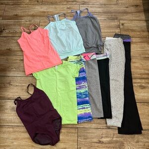 IVIVVA By Lululemon Girl Lot Of 10 Sz 14 Jackets Fleece Pants Leggings Leotard